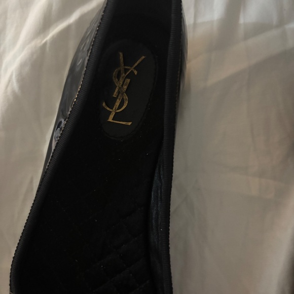 YSL midnight blue (almost black) patent leather ballet style: Worn once indoors - Picture 3 of 5